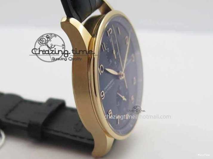 MIROTIME 0408 Portuguese Chrono RG IW371415 ZF 1:1 Best Edition Black Dial On Black Leather Strap A79350 (Slim Movement) FashionForward 7264